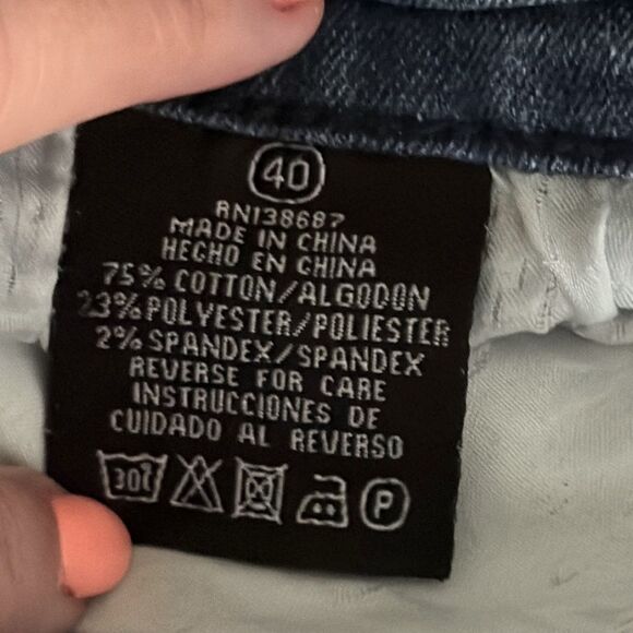 Road Narrows Jeans Size 40 Stretch Acid Wash Distressed Denim - Picture 16 of 16